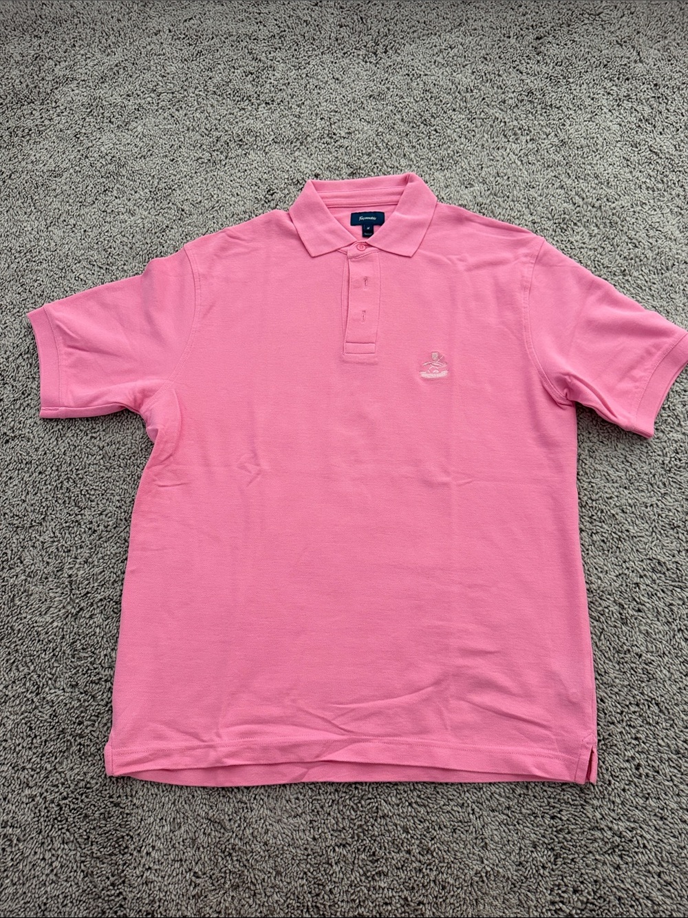 Faconnable Pink Polo Shirt with Embroidered Logo NWOT
